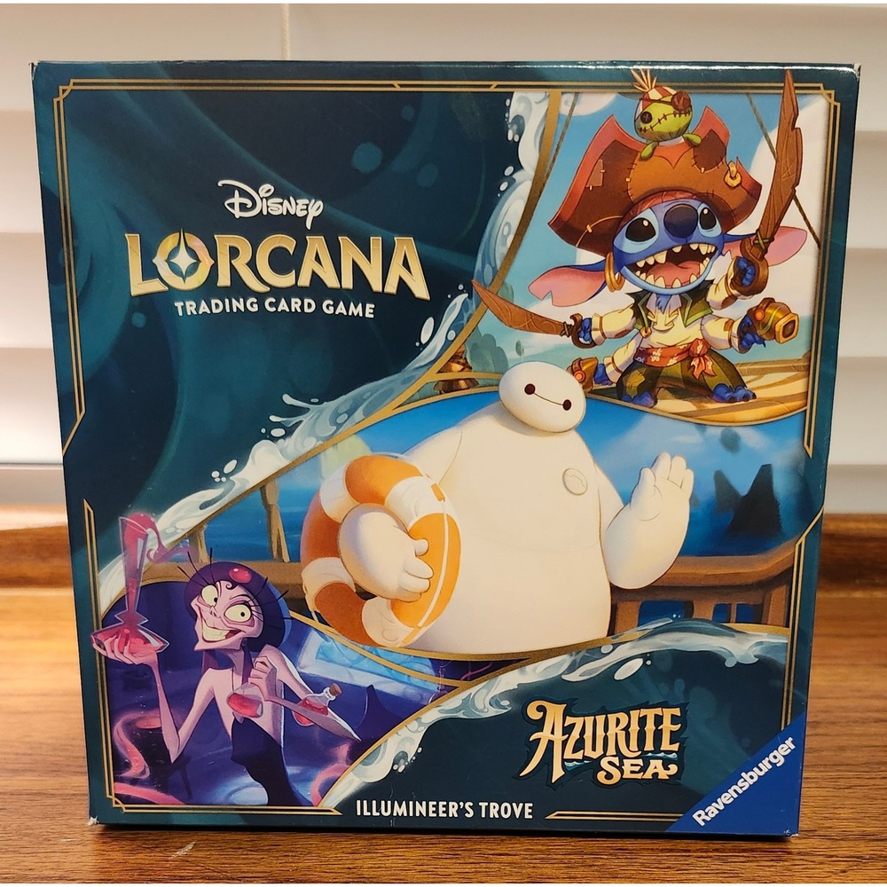 Disney Lorcana Azurite Sea Illumineer's Trove TCG 8 Booster Packs Ravensburger